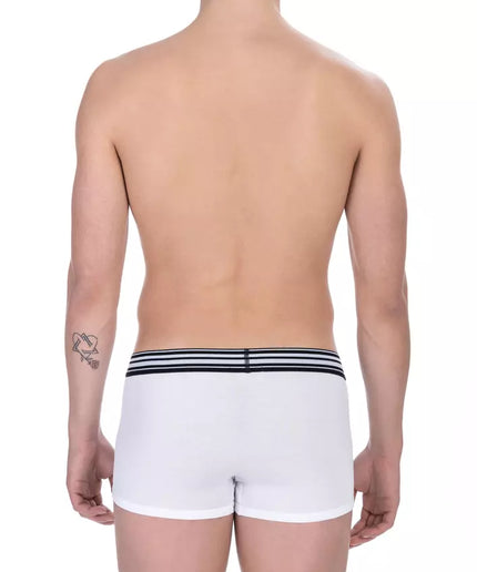 Bikkembergs White Cotton Men Trunk