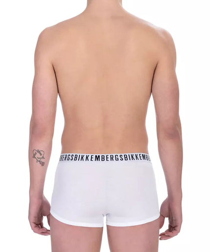 Bikkembergs White Cotton Men Trunk