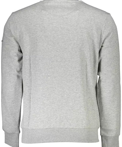 La Martina Gray Cotton Men Sweater