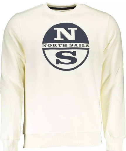 North Sails White Cotton Men Sweater