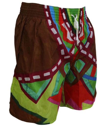 Dsquared² Multicolor Print Swim Shorts Boxer Style