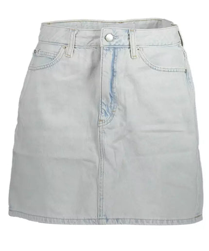 Calvin Klein Light Blue Cotton Women Skirt