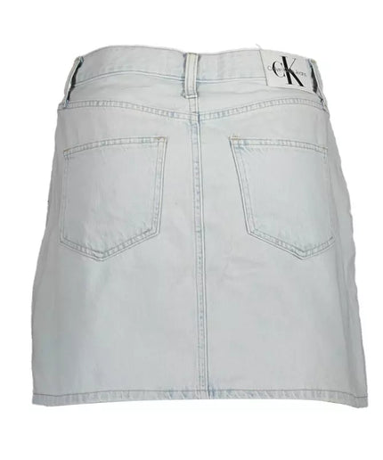 Calvin Klein Light Blue Cotton Women Skirt