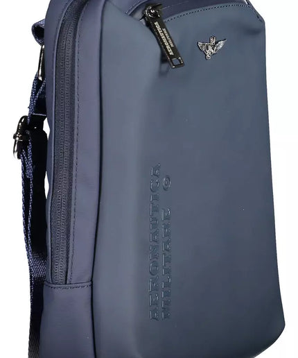 Aeronautica Militare Blue Polyester Men Shoulder Bag