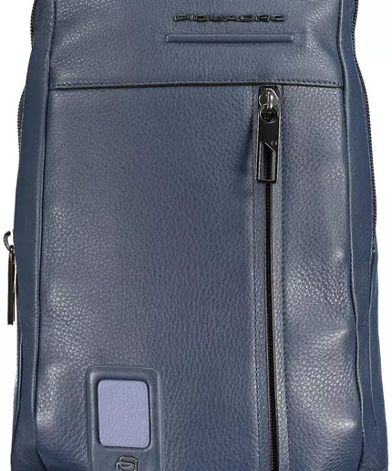 Piquadro Blue Leather Men Shoulder Bag