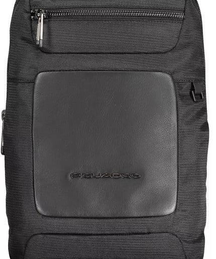 Piquadro Black RPET Men Shoulder Bag