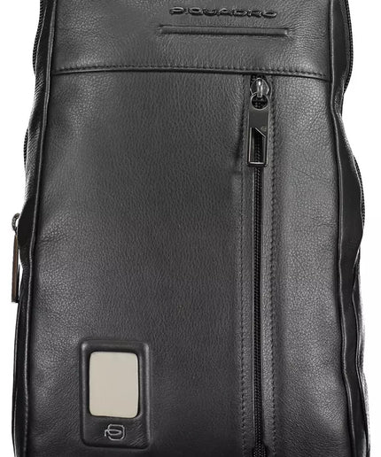 Piquadro Black Leather Men Shoulder Bag