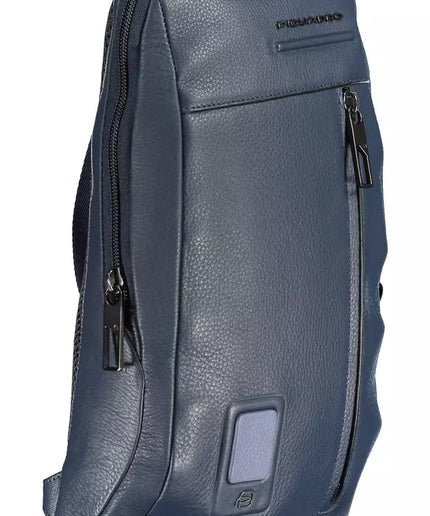 Piquadro Blue Leather Men Shoulder Bag