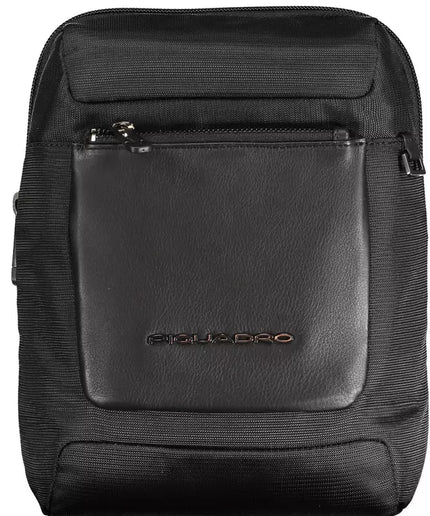 Piquadro Black RPET Men Shoulder Bag