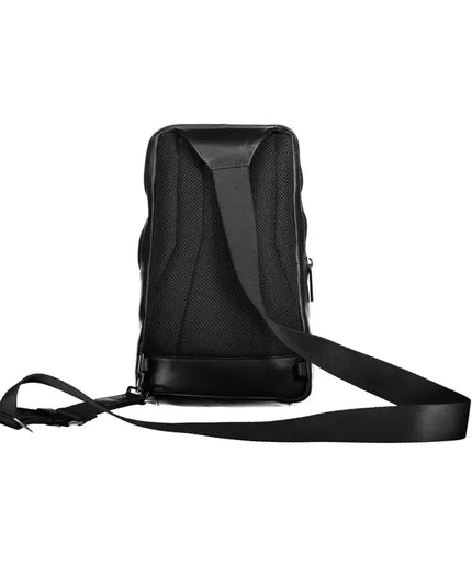 Piquadro Black Leather Men Shoulder Bag