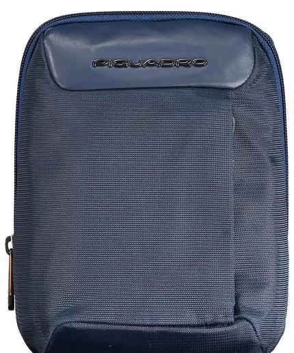 Piquadro Blue Recycled Men Shoulder Bag