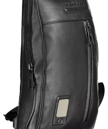 Piquadro Black Leather Men Shoulder Bag