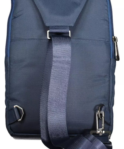 Piquadro Blue Recycled Men Shoulder Bag