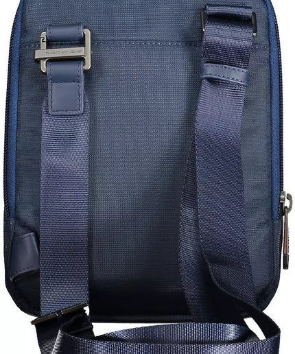 Piquadro Blue Recycled Men Shoulder Bag