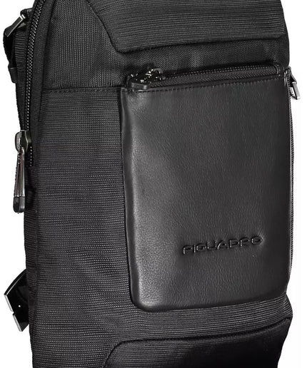 Piquadro Black RPET Men Shoulder Bag