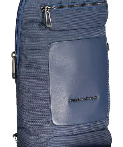 Piquadro Blue Recycled Men Shoulder Bag