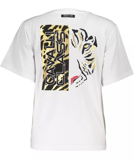 Cavalli Class White Cotton Women T-Shirt