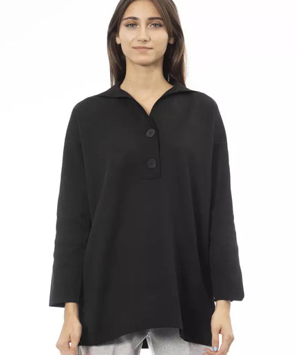 Alpha Studio Black Polypropylene Women Sweater