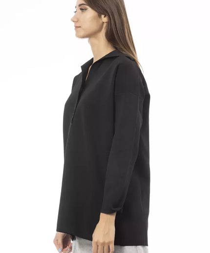 Alpha Studio Black Polypropylene Women Sweater