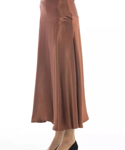 Alpha Studio Brown Viscose Women Skirt