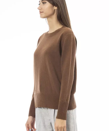 Alpha Studio Brown Cashmere Women Sweater