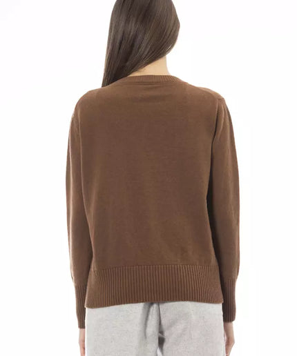 Alpha Studio Brown Cashmere Women Sweater