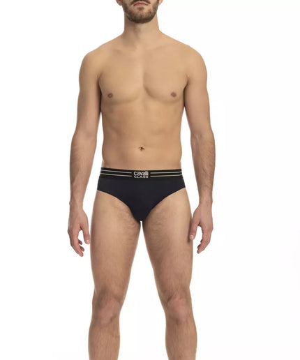 Cavalli Class Blue Cotton Men Underwear Tri-Pack