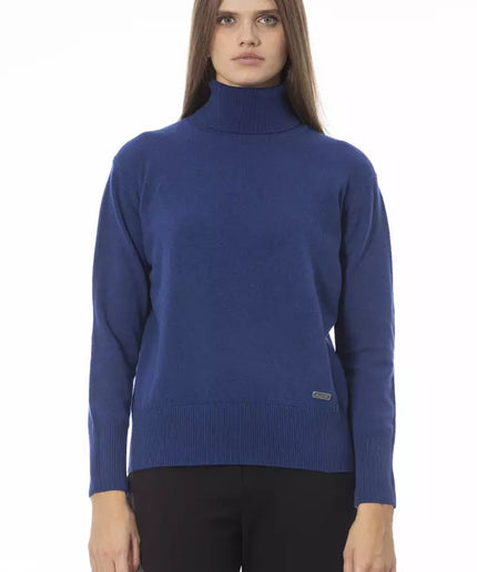 Baldinini Trend Blue Wool Women Sweater