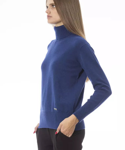 Baldinini Trend Blue Wool Women Sweater