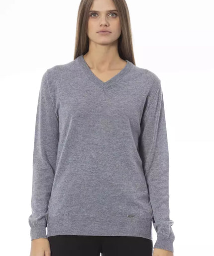 Baldinini Trend Gray Wool Women Sweater