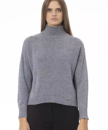 Baldinini Trend Gray Wool Women Sweater