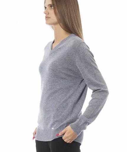 Baldinini Trend Gray Wool Women Sweater