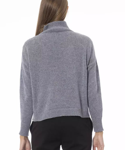 Baldinini Trend Gray Wool Women Sweater