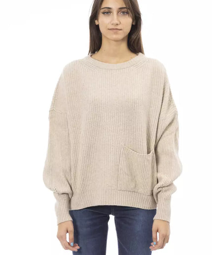 Baldinini Trend Beige Wool Women Sweater