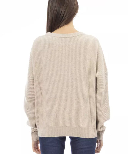 Baldinini Trend Beige Wool Women Sweater