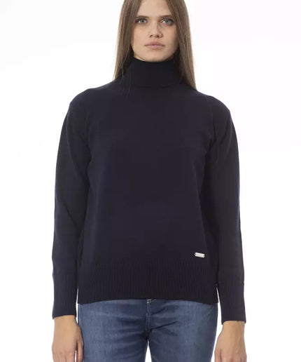 Baldinini Trend Blue Wool Women Sweater