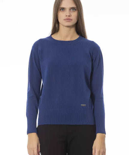 Baldinini Trend Blue Wool Women Sweater