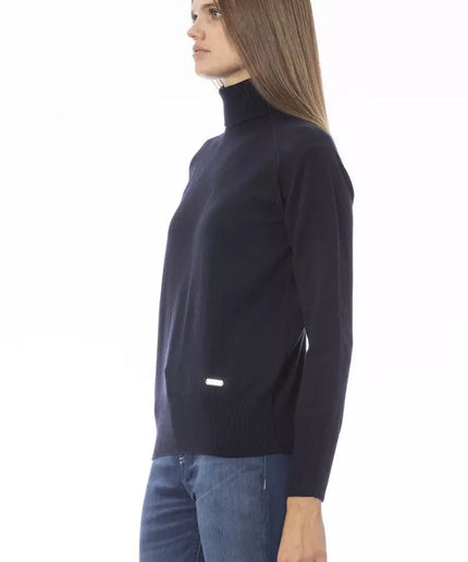 Baldinini Trend Blue Wool Women Sweater