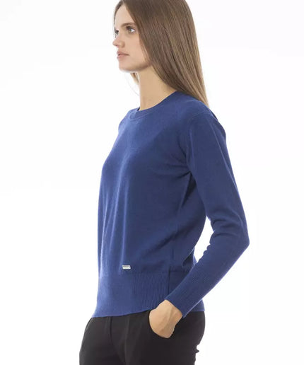 Baldinini Trend Blue Wool Women Sweater