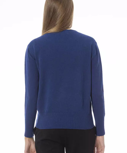 Baldinini Trend Blue Wool Women Sweater