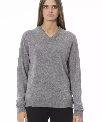 Baldinini Trend Gray Wool Women Sweater