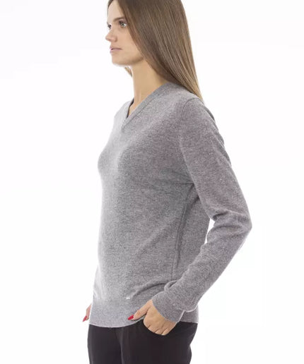 Baldinini Trend Gray Wool Women Sweater