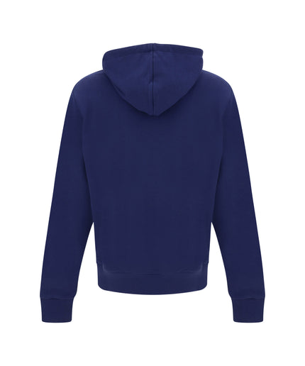 Balmain Elegant Navy Blue Monogram Hoodie