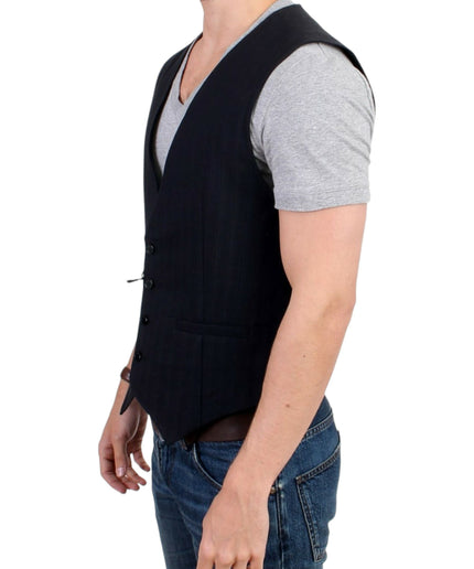 Costume National Elegant Striped Casual Vest - Cotton Blend