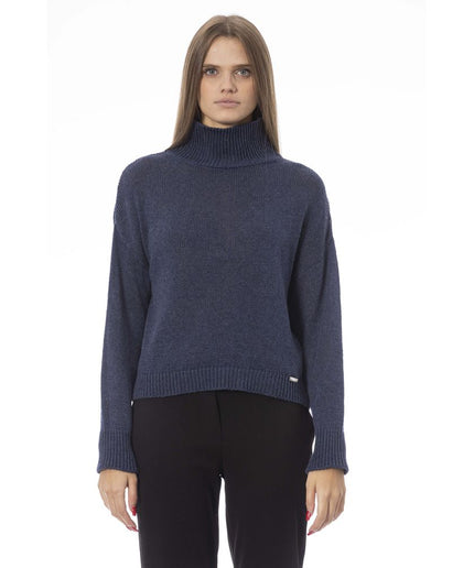 Baldinini Trend Blue Wool Women Sweater