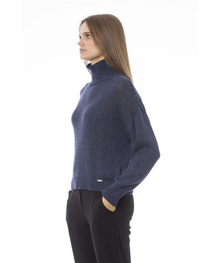 Baldinini Trend Blue Wool Women Sweater