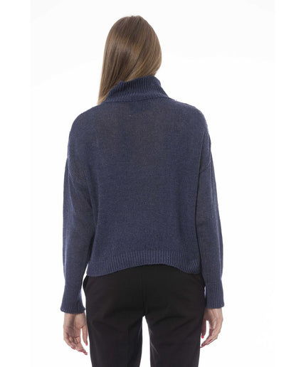 Baldinini Trend Blue Wool Women Sweater