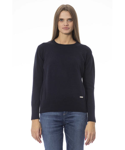 Baldinini Trend Blue Wool Women Sweater