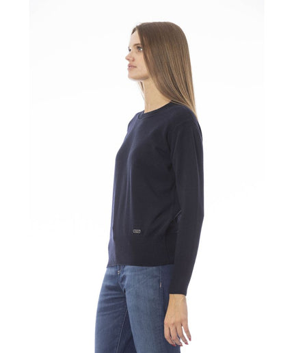 Baldinini Trend Blue Wool Women Sweater