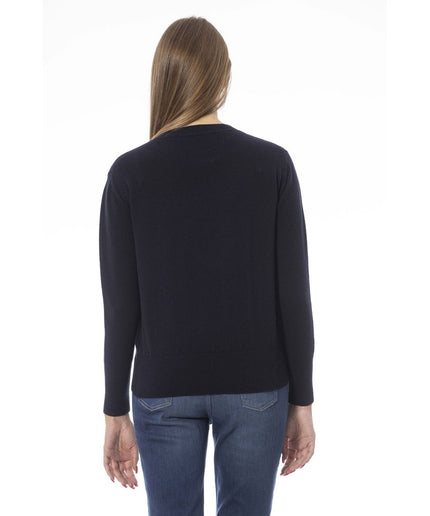 Baldinini Trend Blue Wool Women Sweater